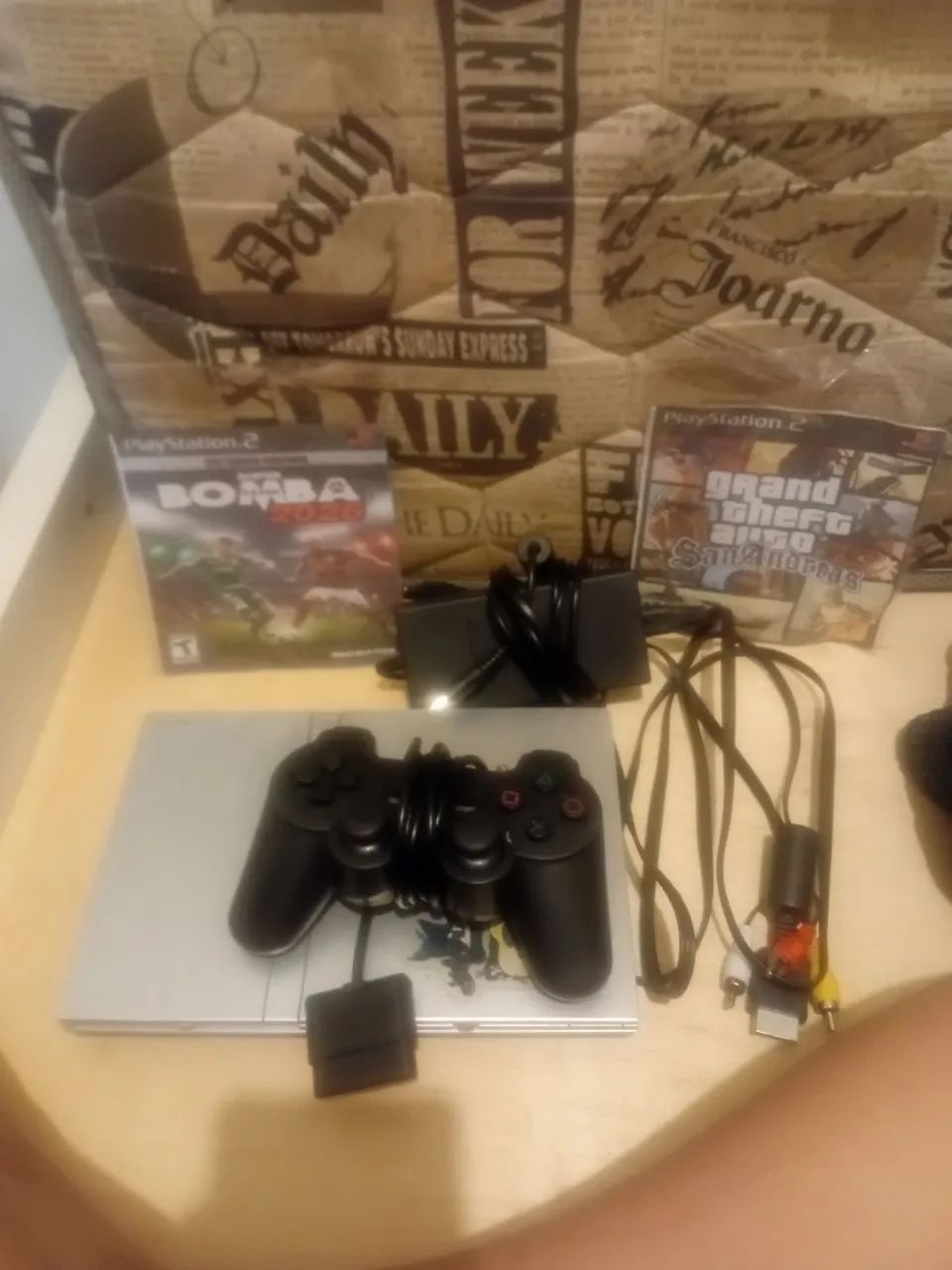 Ps2 completo com 2 jogos