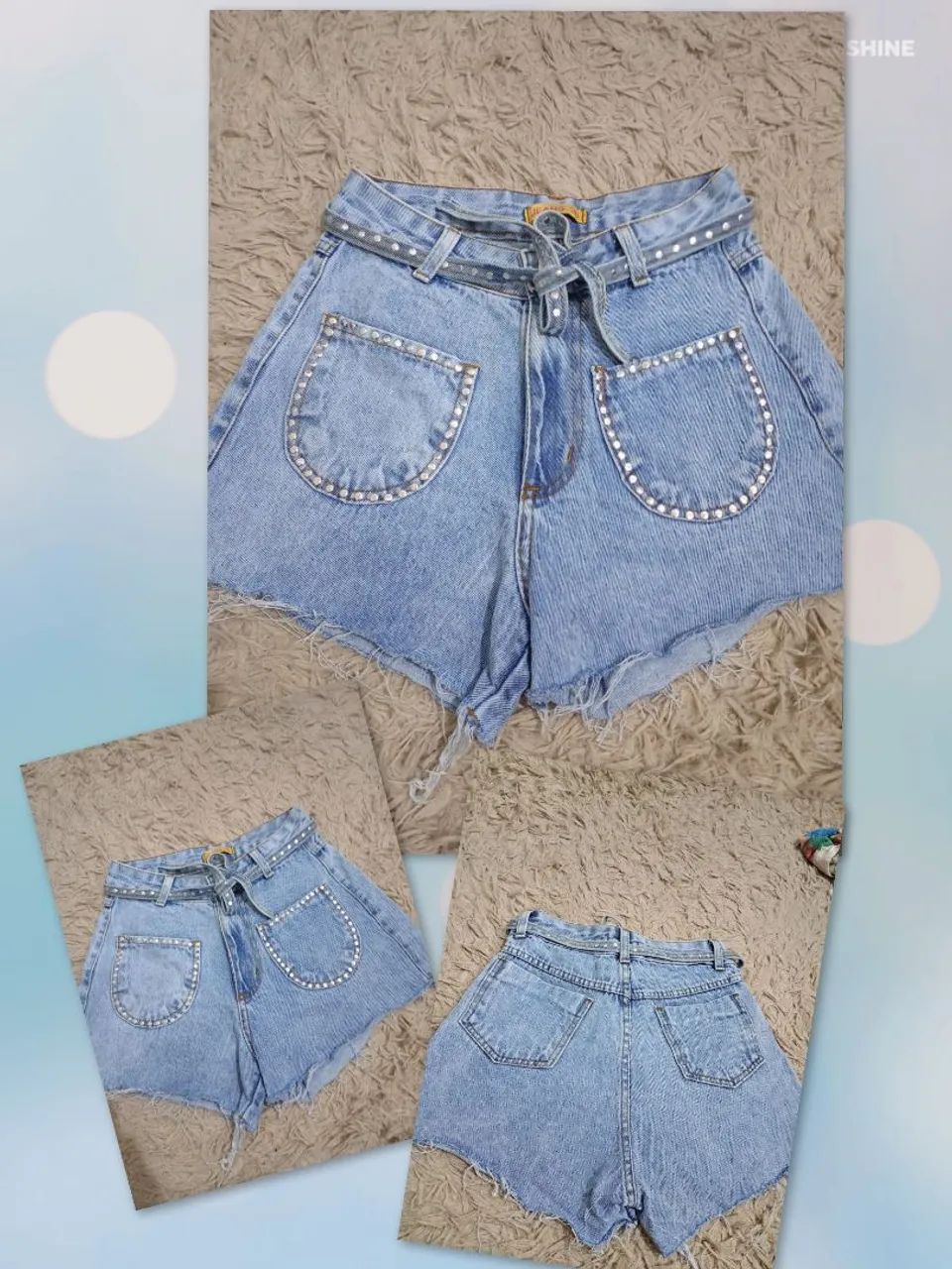 Shortinho Jeans Cintura alta
