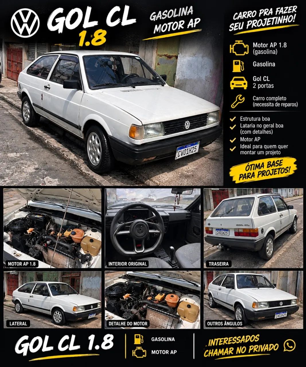 Volkswagen Gol Geração I CL 1.8 2P 1991