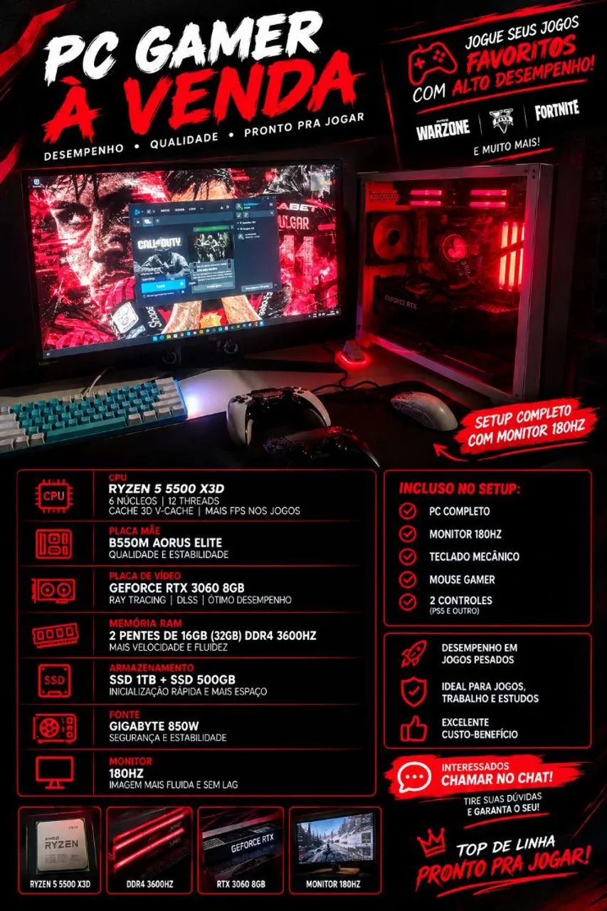 Vendo Pc gamer completo 