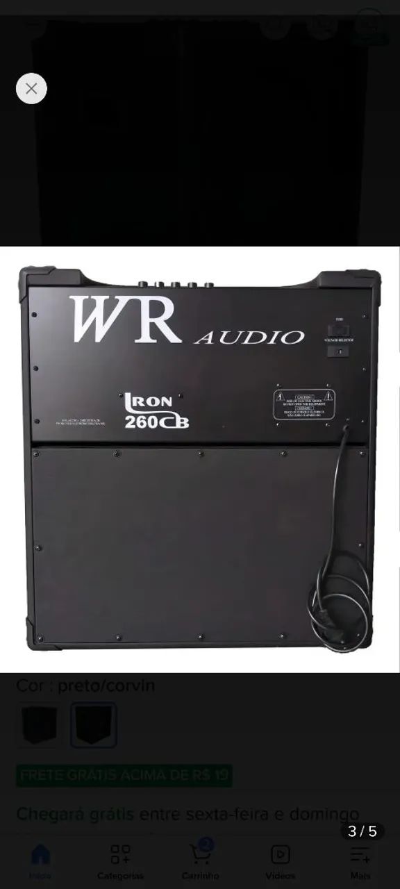 Cubo para baixo 15 pol com 260 dc marca kron