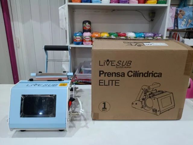 Prensa para Canecas LiveSub Elite Azul 220V