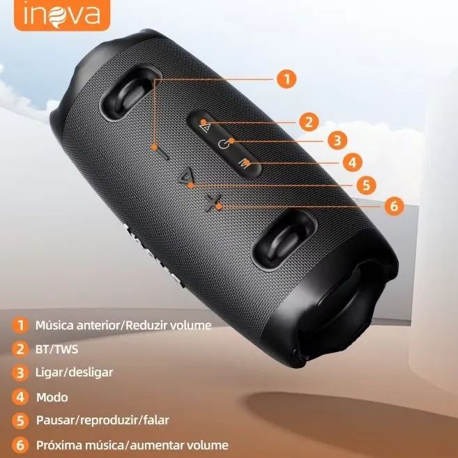 Caixa De Som inova Bluetooth  - Foto 2