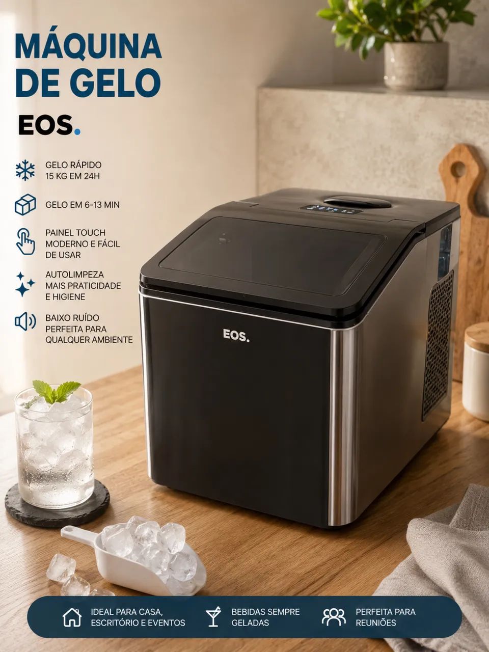 Máquina de gelo 35kg EOS - Seminovo - Foto 2