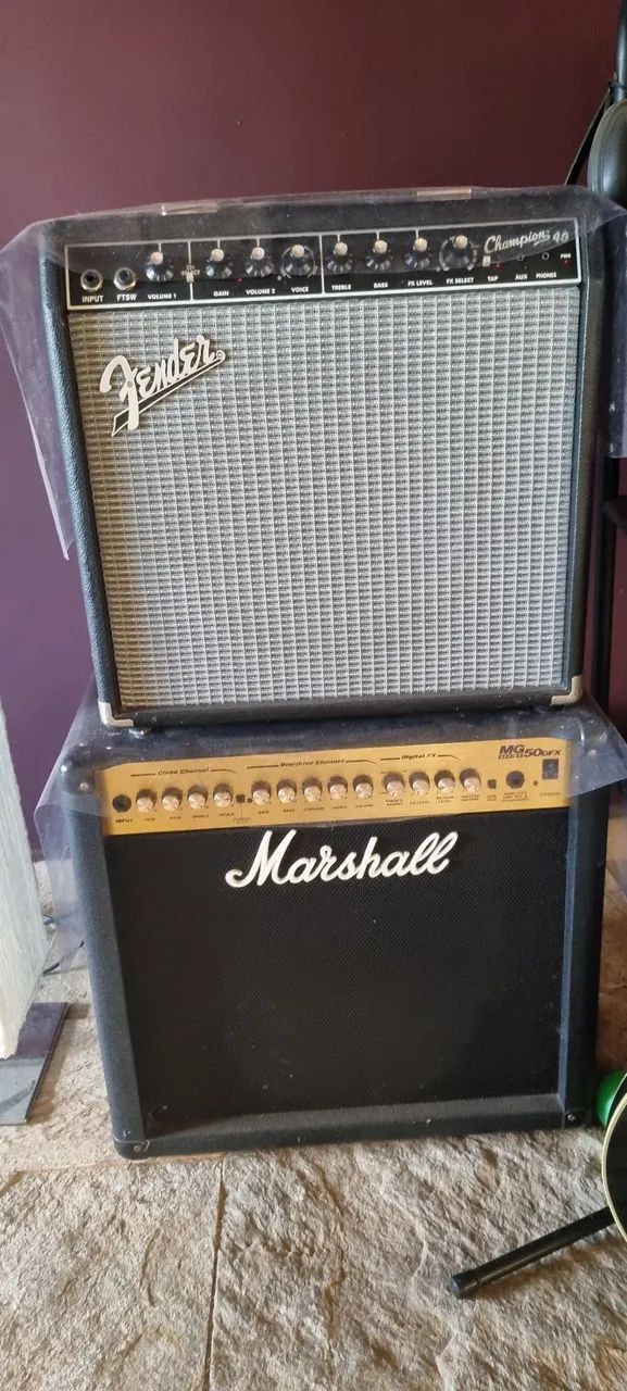 Dois FENDER e MARSHALL Amplificadores!!!