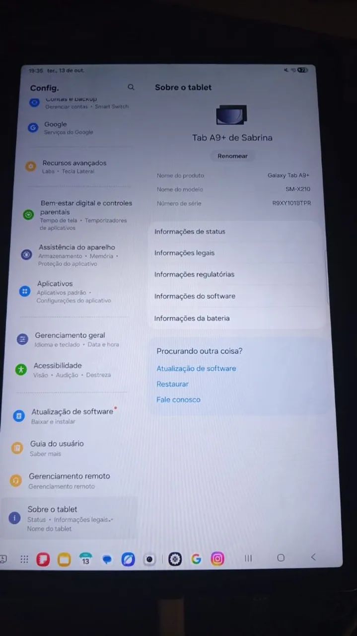 Tablet Samsung a9+