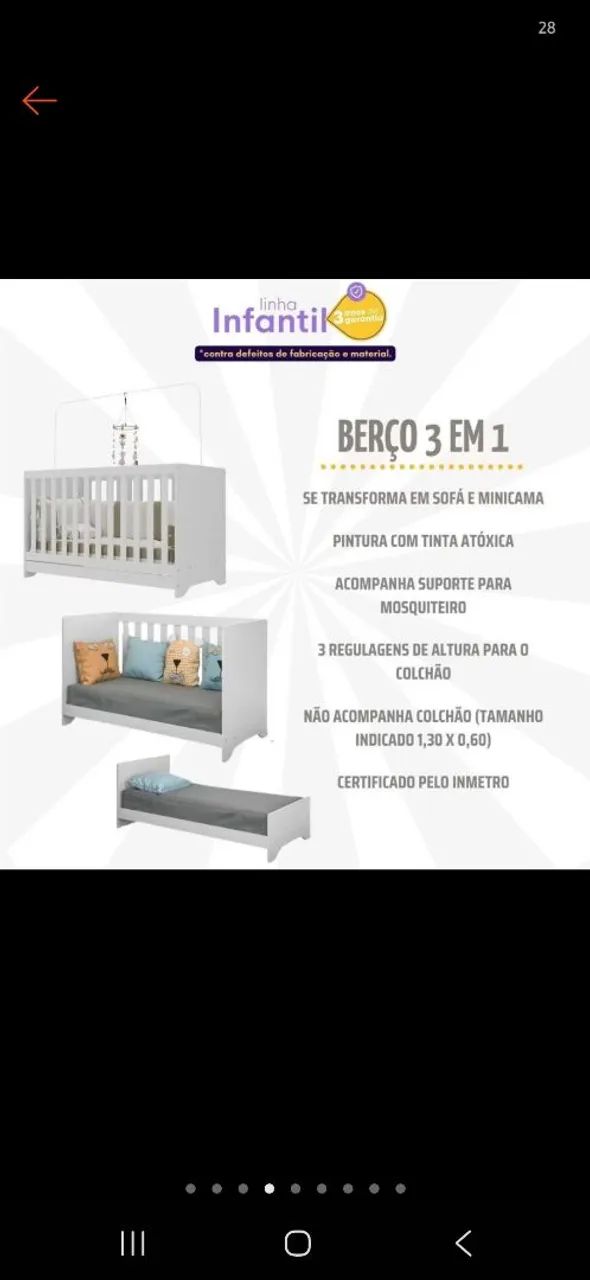 Berço 3 em 1  - Foto 2