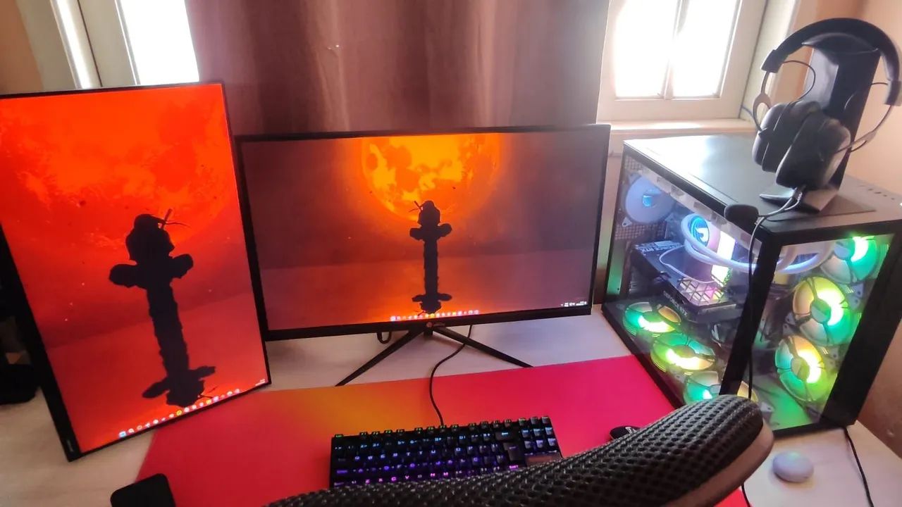 PC Gamer Ryzen 7 + RTX 4060 + 32GB + 2 Monitores + Setup Completo