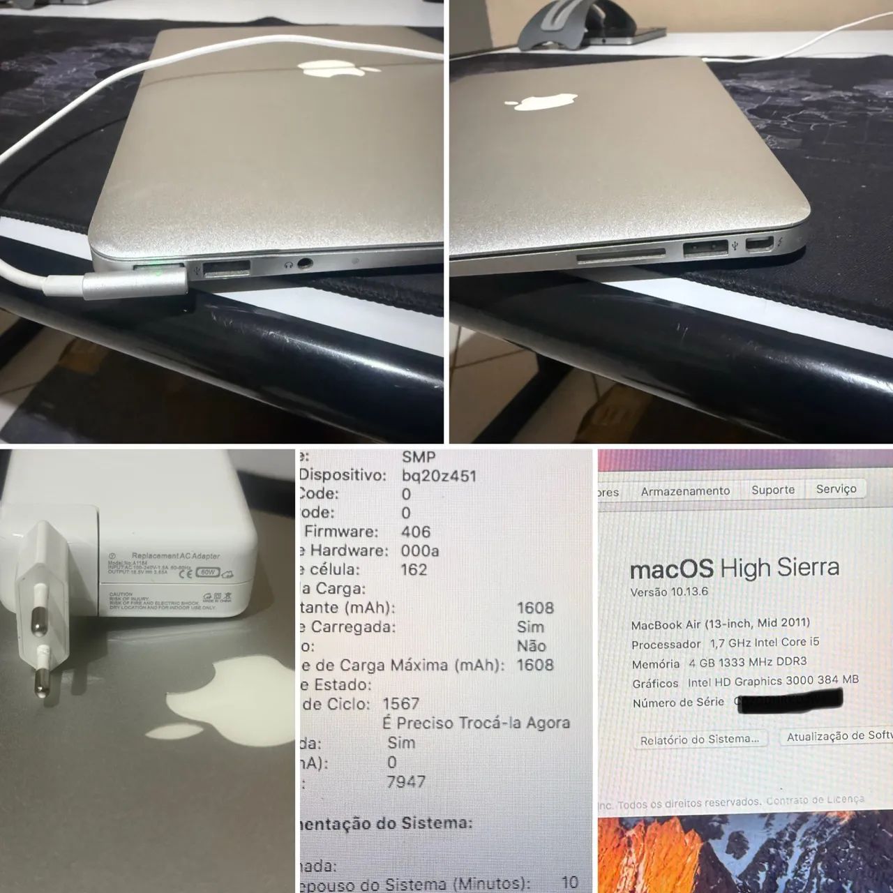 MacBook Air 13 modelo A1369 de 2011 tudo funcionando - Foto 2