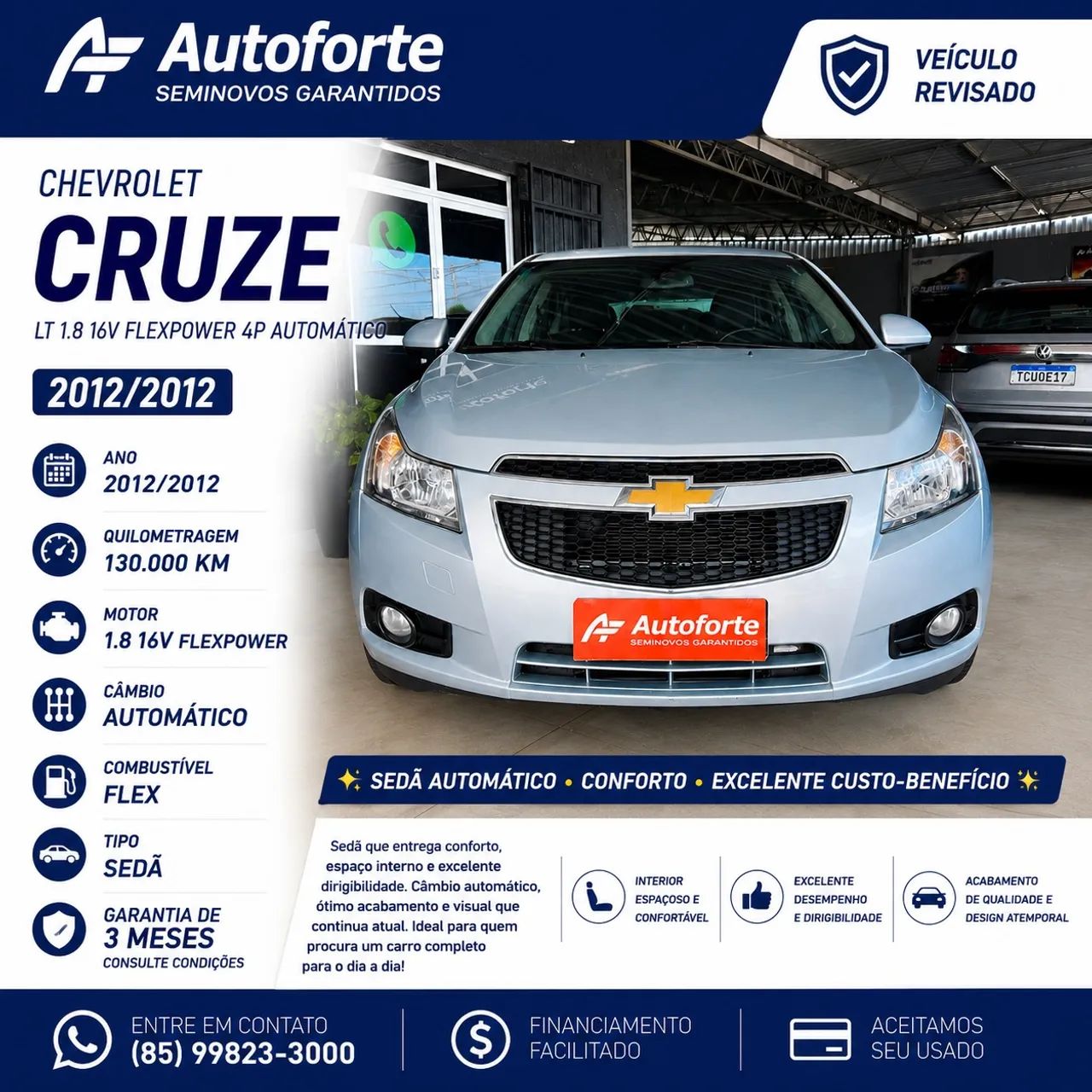 Chevrolet Cruze CRUZE LT 1.8 16V FlexPower 4p Aut. 2012