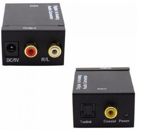 Adaptador Conversor Óptico Toslink E Coaxial S/pdif Para Rca