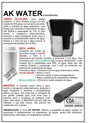 Jarra Ak Walter -Água alcalina, imantada e filtrada - Foto 3
