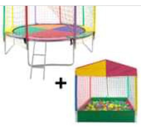 Aluga cama Elastica e piscina de bolinha