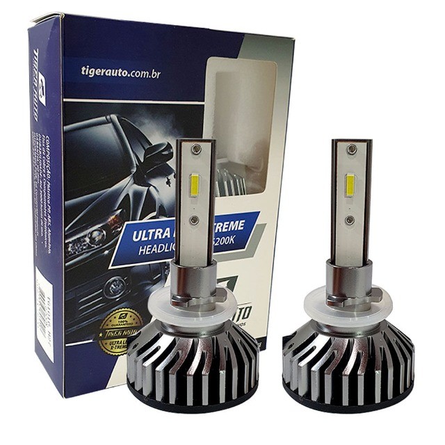Par Lâmpada Ultra Led X-treme 6200k 9.600 Lumens H7 - C/ Canceller