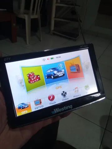 GPS com tv digital 6 Pol .entrada cartão para MP3 .vídeos e fotos
