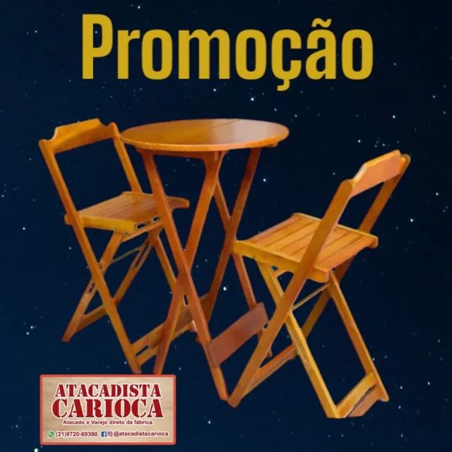 Promoção Mesa Bistrô C/2 Cadeiras Mel