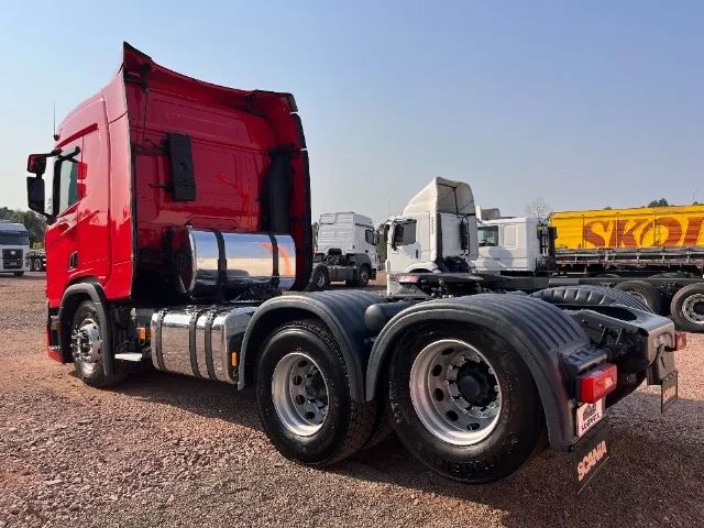 Scania R 450 A6X2 2021 Seminovo Completo Revisado Único Dono Baixo Km Vermelho - Foto 4