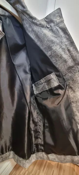 Jaqueta de Couro legítimo Cinza - TAM M - Foto 3
