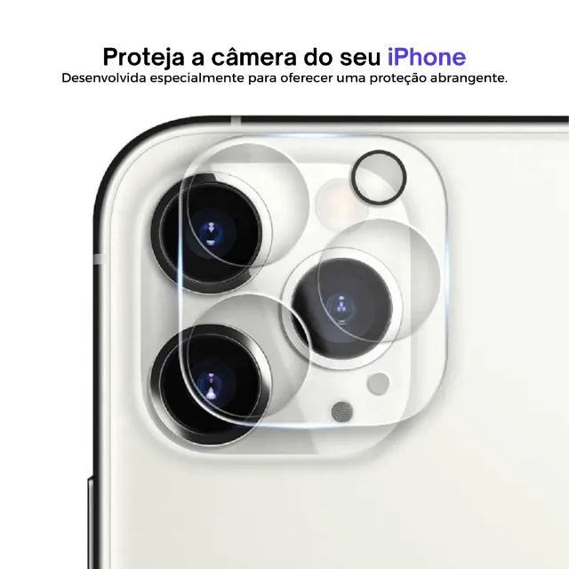 Película de Câmera Para iPhone 11,iPhone 12,iPhone 13,iPhone 14,15 e 16 Pro max  cod: 4350 - Foto 4