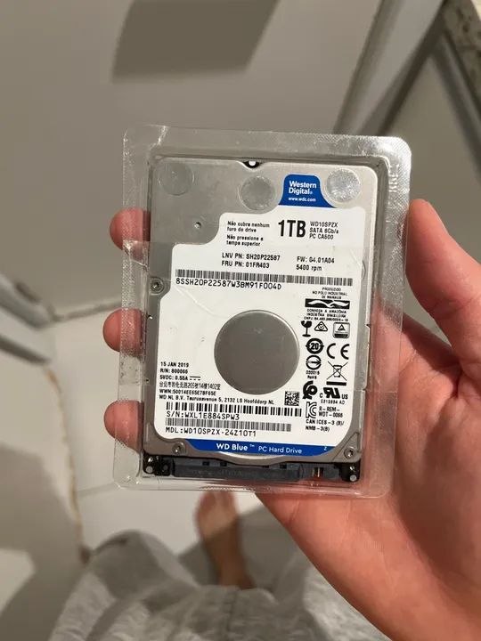 Hd 1tb de notebook COM DEFEITO