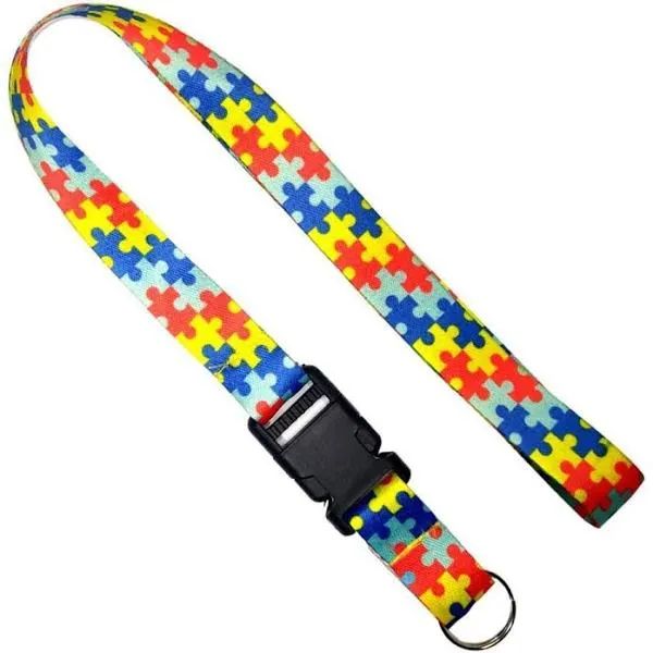 Cordão com estampa - Símbolo do Autismo