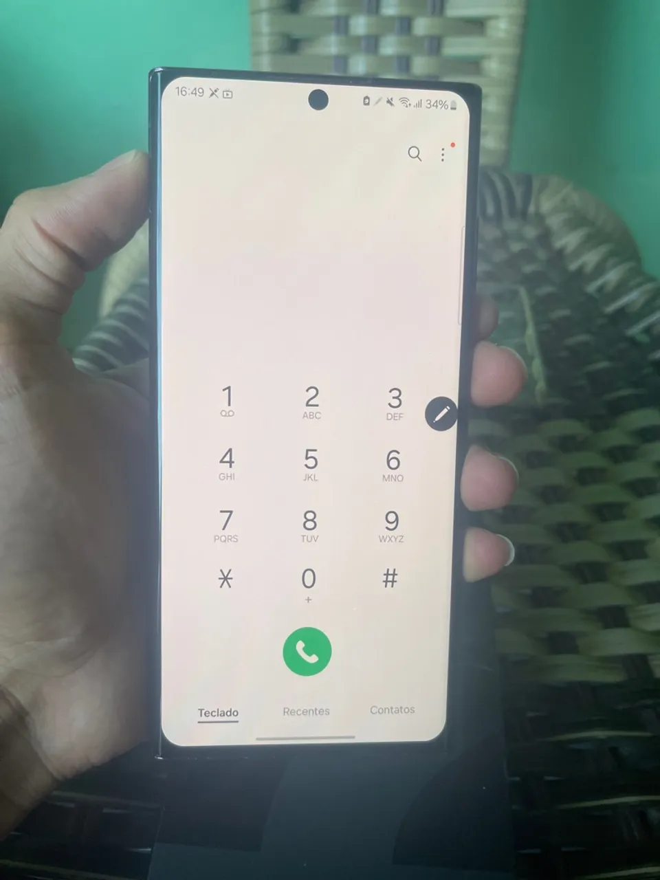 Tela Samsung S22 ultra oled nova sem detalhes cor vinho