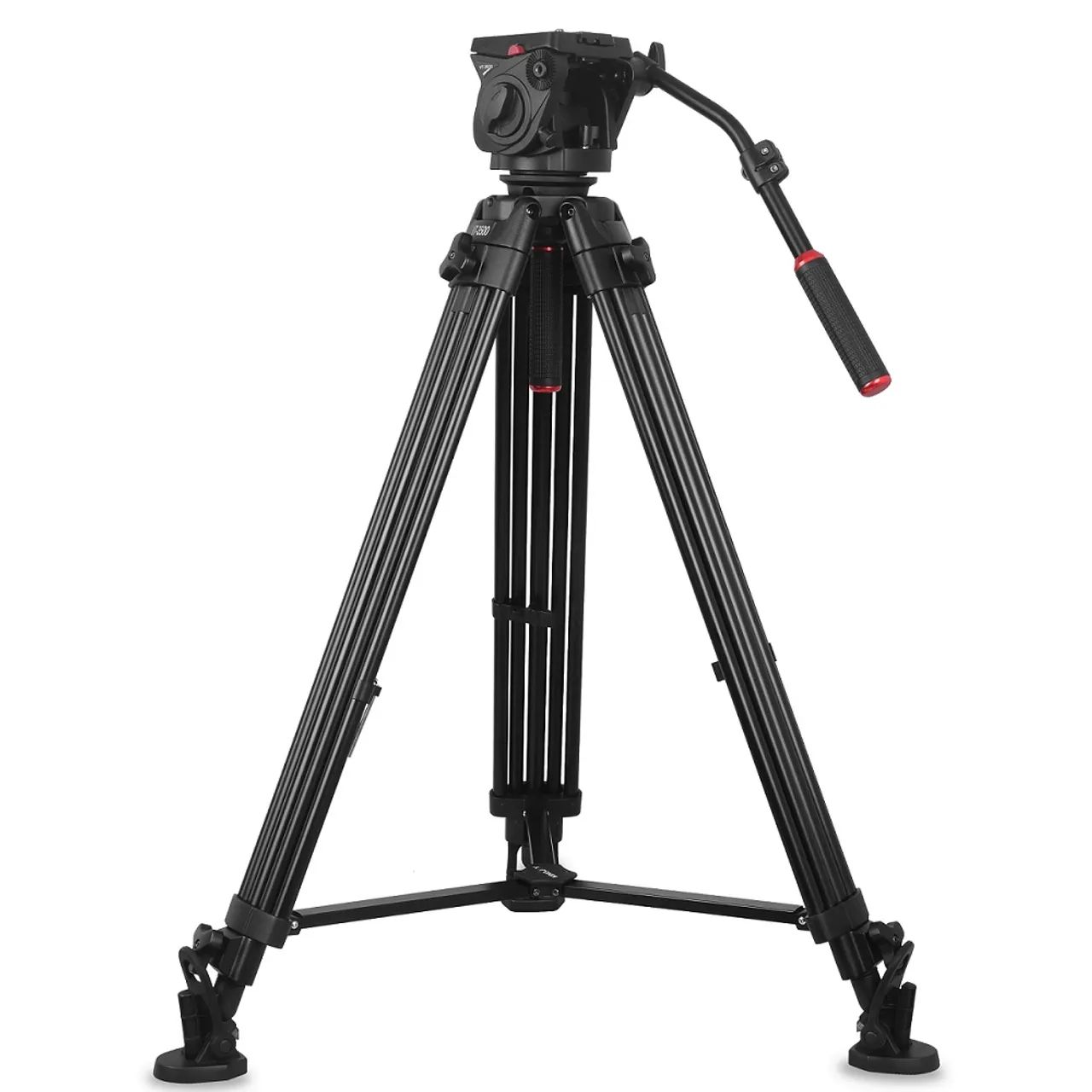 Tripé Profissional Kingjoy VT-3500 com Cabeça Hidráulica Fluida de 1.97m para 20kg - Foto 6