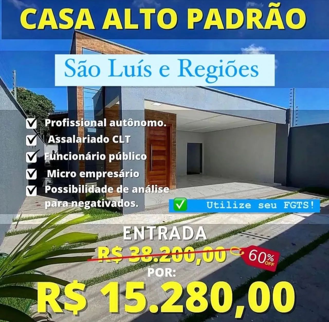 Casa com parcelamento 
