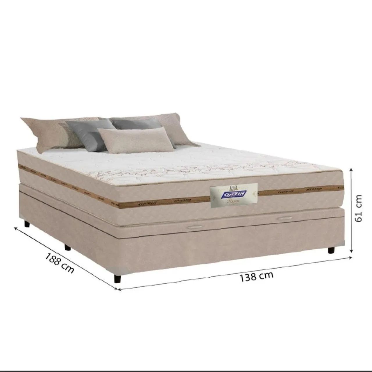 Cama Box Gazin Flora com Baú - Conforto e Organização - Foto 2