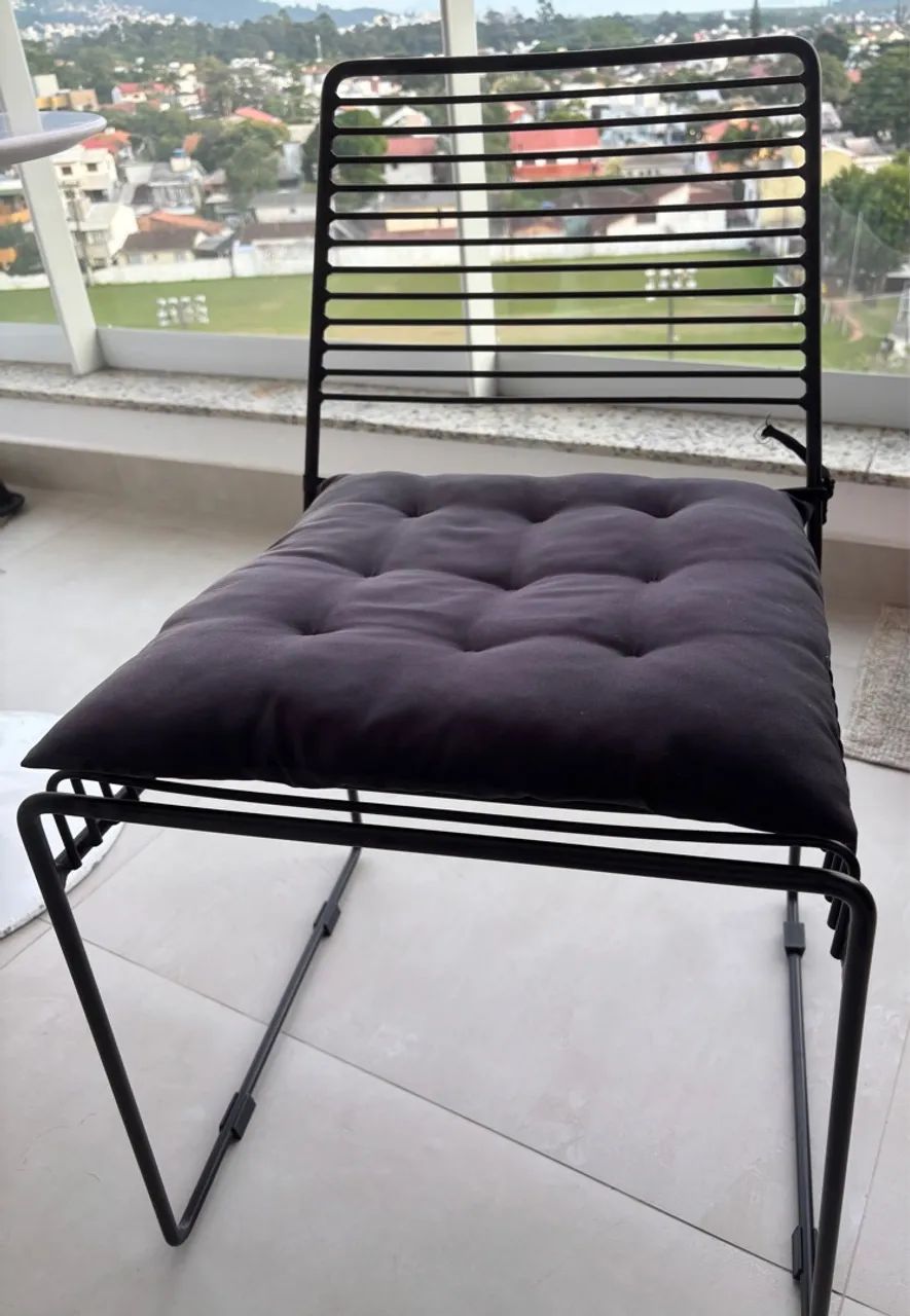 Cadeira Prado - Preta - Metal - Nova - Foto 4