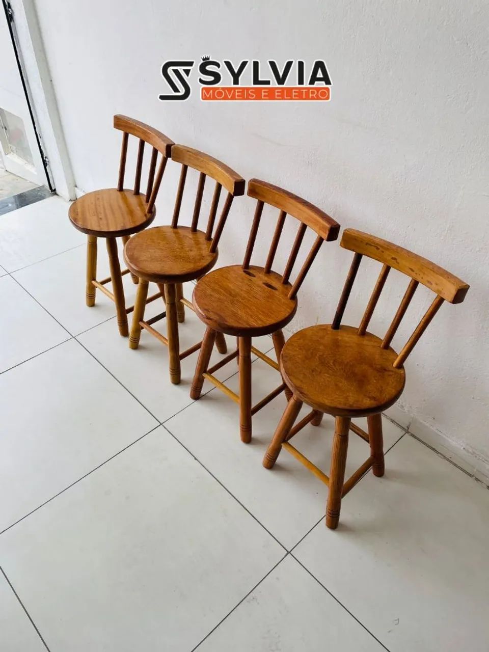 CADEIRAS MADEIRA ANGELIM ASSENTO REDONDO  - Foto 3