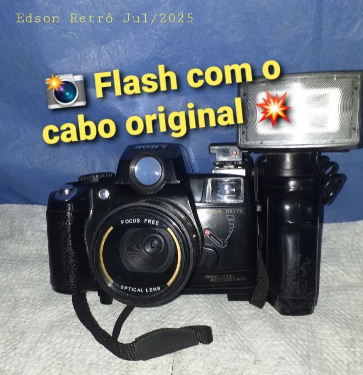 Câmera Sony Motor Drive com Tripé - Edson Retrô - Câmeras e