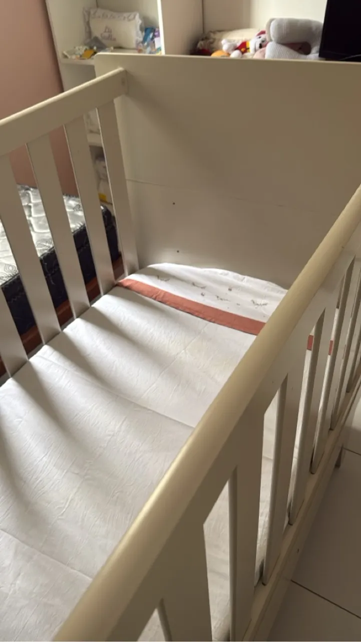 Berço Infantil Areia fosco, 3 em 1