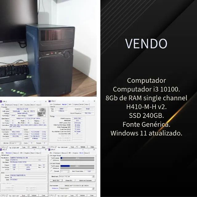 PC - I5 6400 - i3 10100 - i5 7500 + 8gb Ram + SSD 240GB