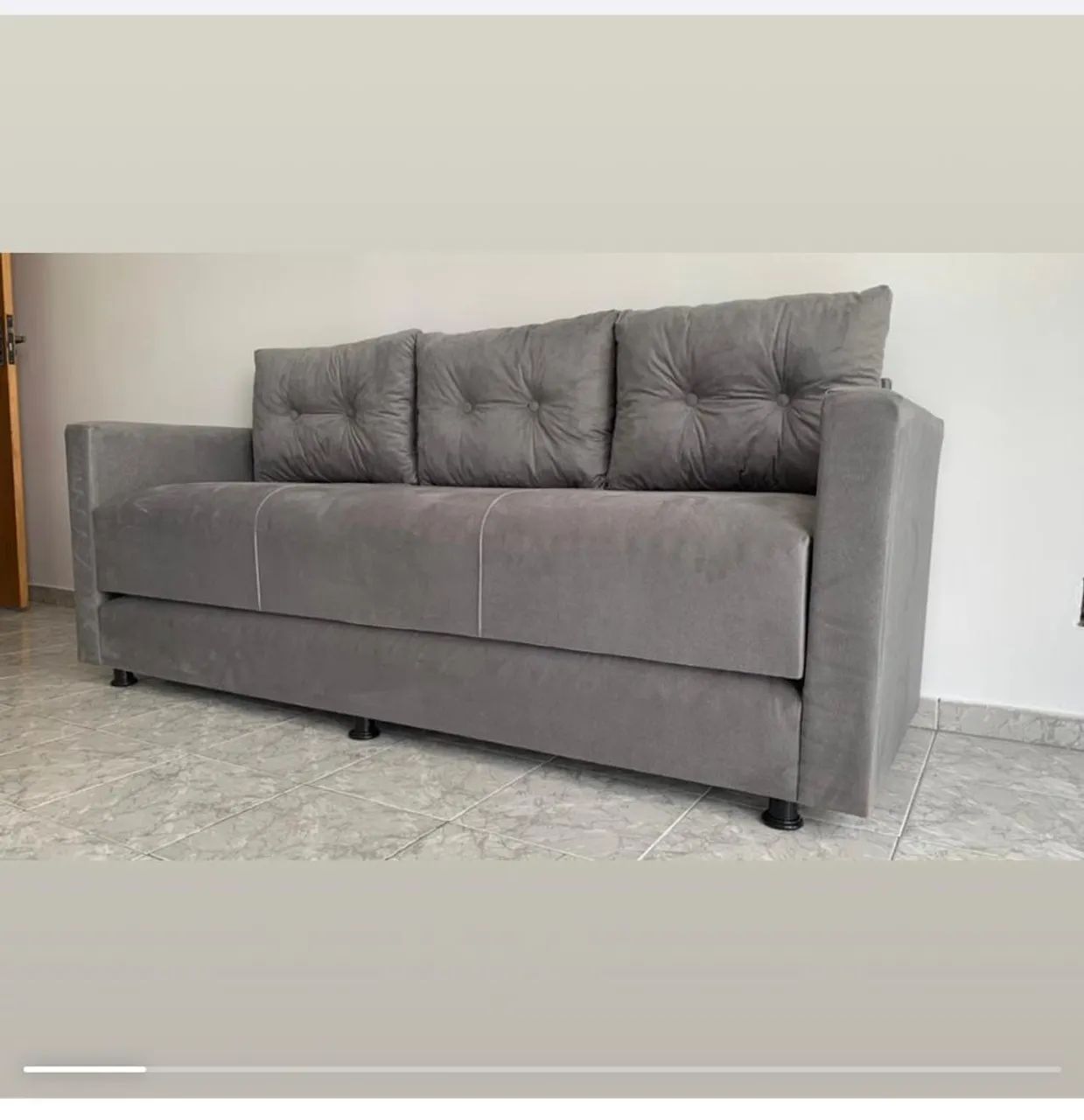SOFA CAMA 3 lugares com ALMOFADAS! Várias cores Pague na ENTREGA! - Foto 5