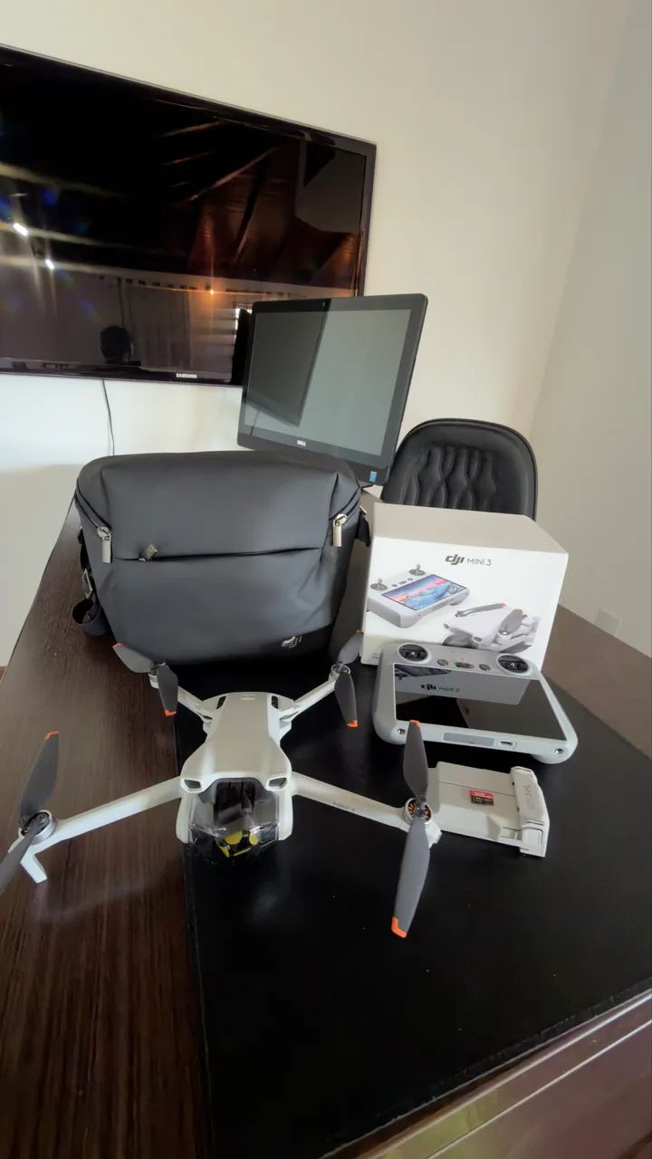 DJI Drone Dji Mini 3 Rc com câmera 4k Cor Branzo e Cinza - Foto 5