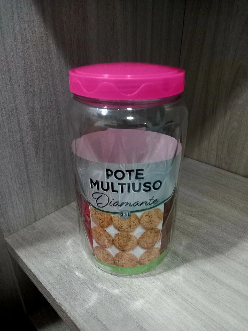 NOVO! Pote de plástico Multiuso Diamante 2,5 litros
