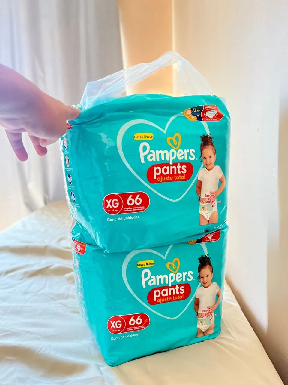 FRALDA PAMPERS PANTS AJUSTE TOTAL XG 66 unid