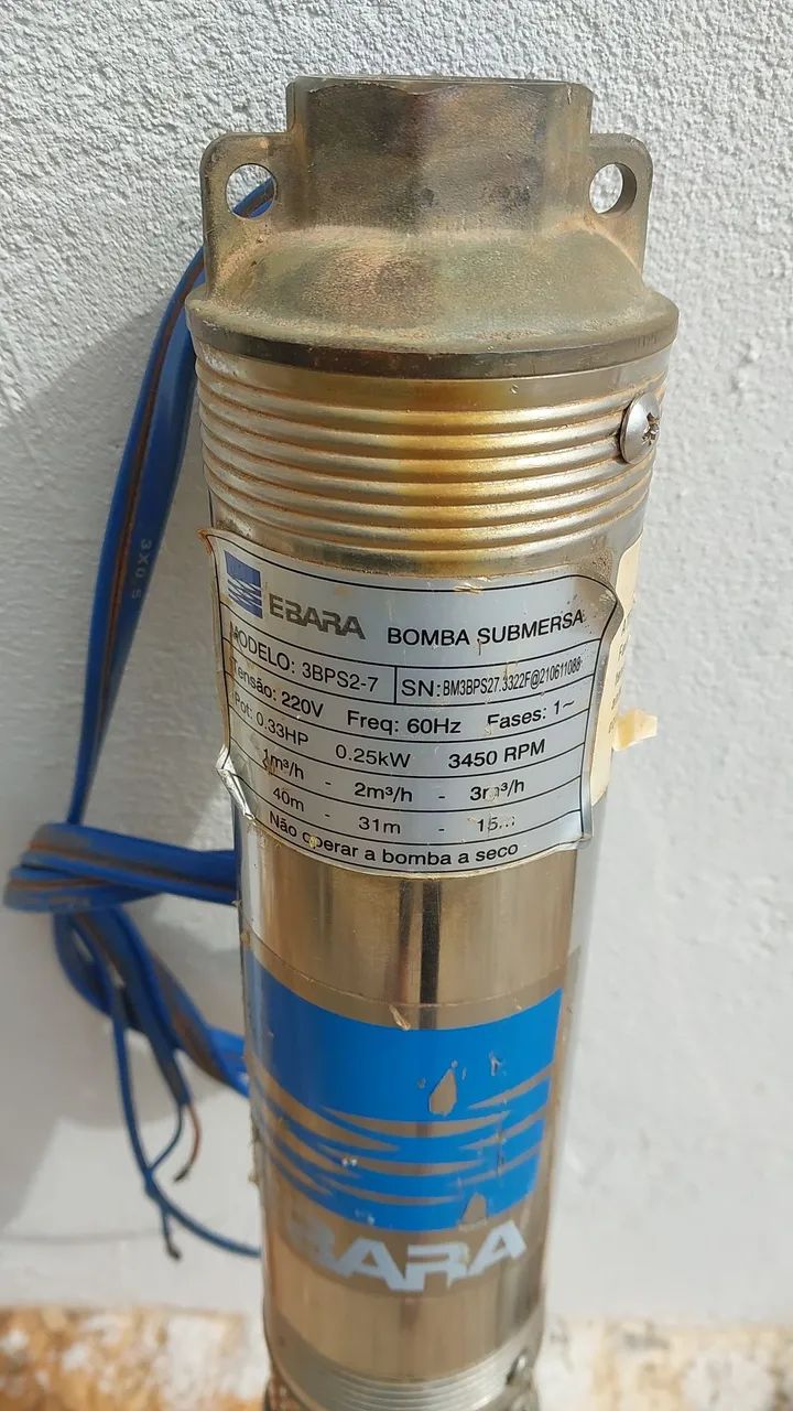 Bomba Submersa Ebara para poço artesiano com defeito  - Foto 5