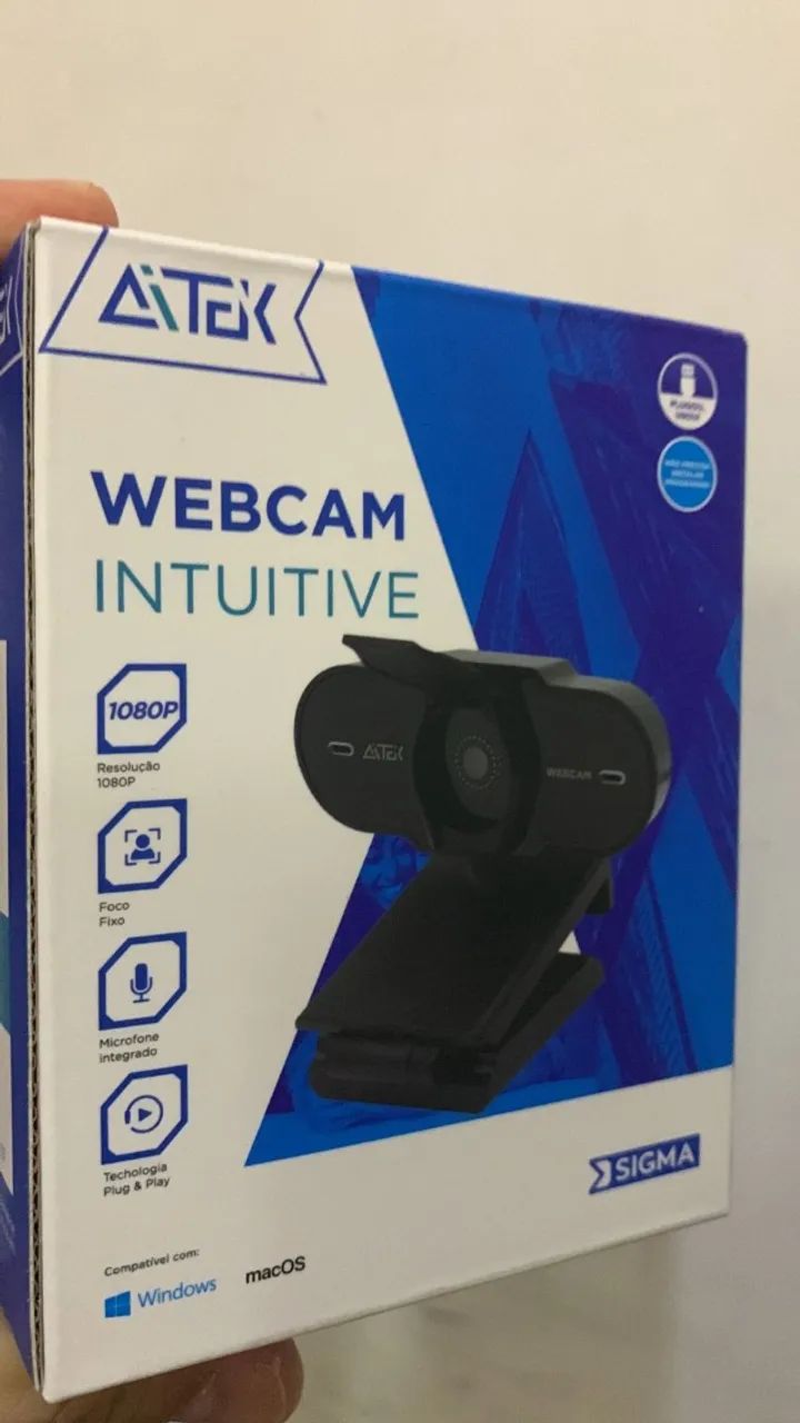CAMERA WEBCAM 2MP 1080P USB SIGMA-W420 AITEK Full Hd VIDEO CONFERENCIA LIVE - Foto 4