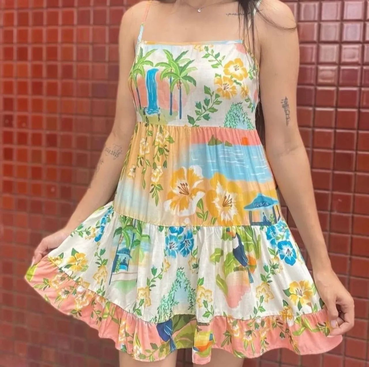 vestido curto farm