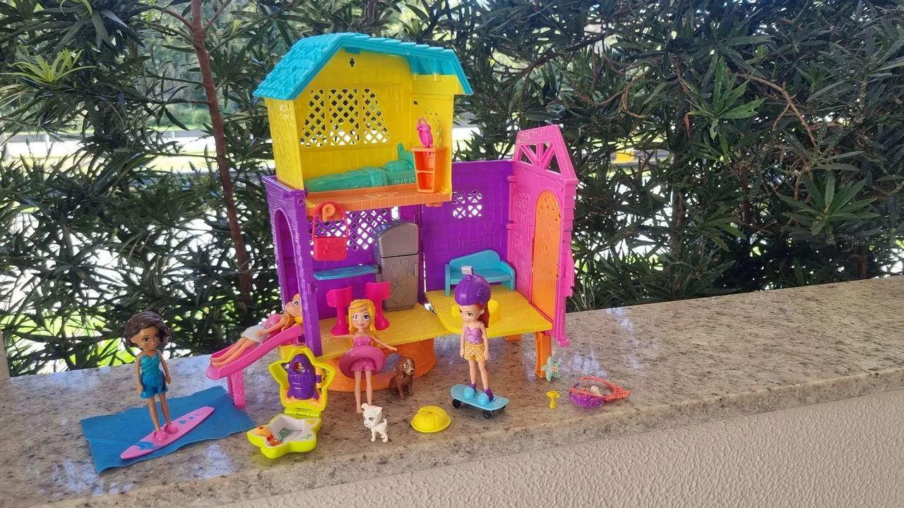 PROMOÇÃO Casa de Boneca Polly Pocket Completa - Original - clubhouse polly pocket - Foto 6