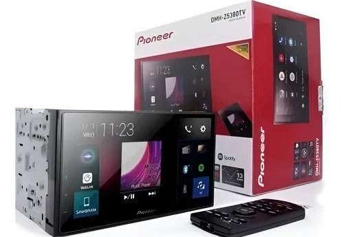 CENTRAL MULTIMÍDIA PIONEER 2 DIN DMH-Z5380TV TELA 6,8" APPLE CAR PLAY