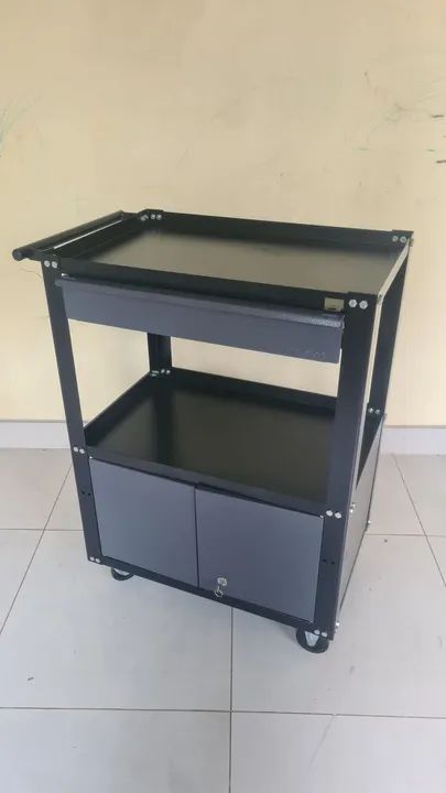 Carrinho de ferramentas/tatuagem com 3 prateleiras e gaveta - Foto 5