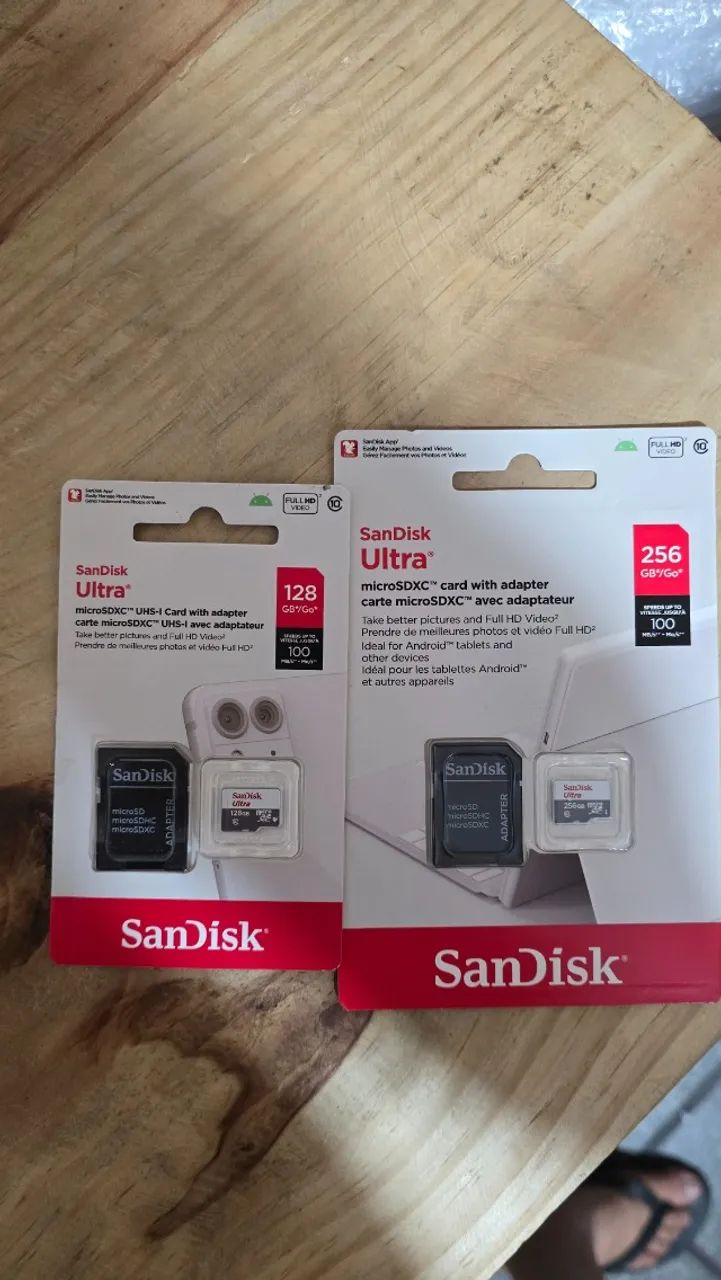 CARTÃO SD MEMÓRIA 128GB 256GB SANDISK PLUS WhatsApp 79.9 8854_3738