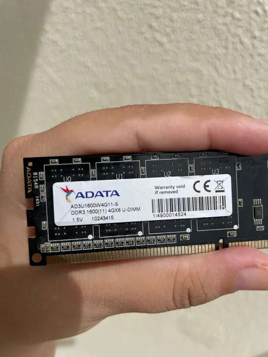 Memória RAM AData DDR3 4GB 1600MHz