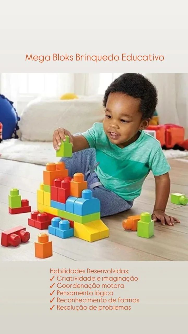 Brinquedo Mega Bloks 40 peças Fisher Price (Novo) - Foto 2