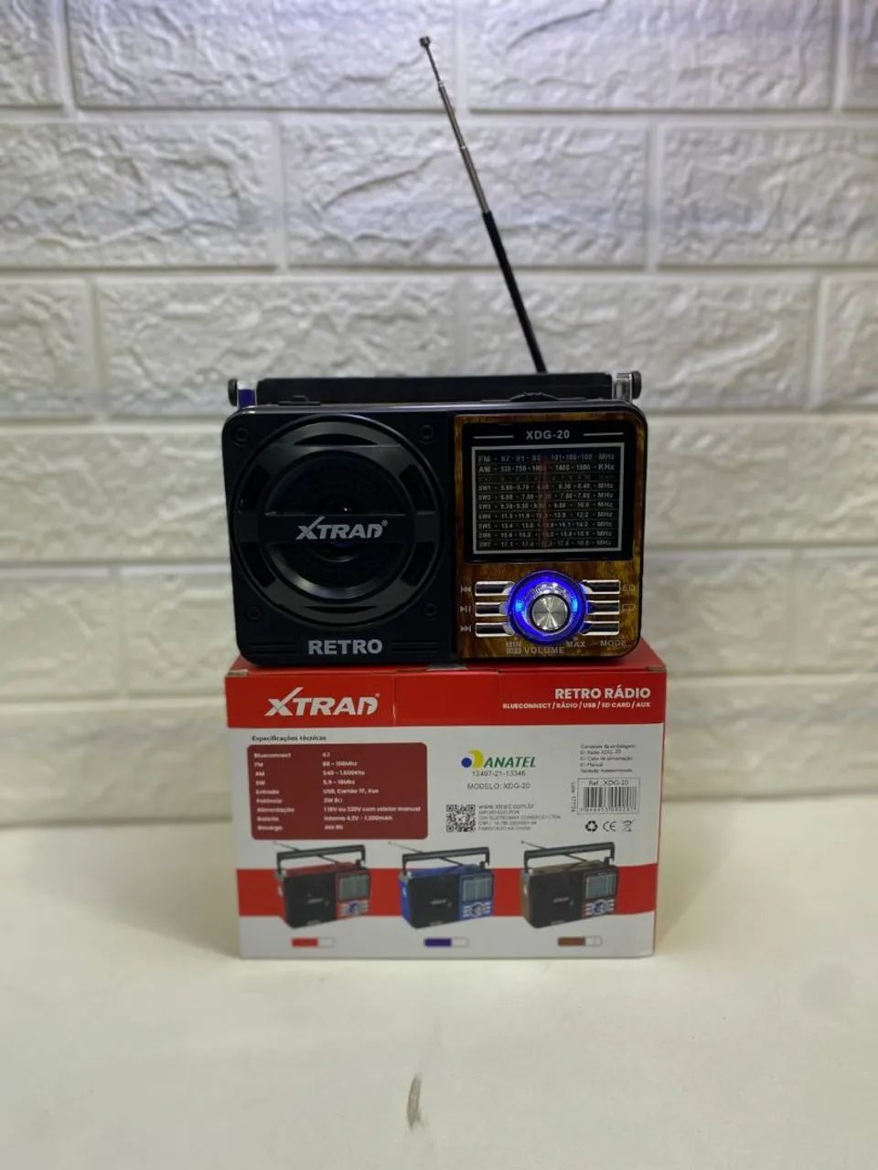 Rádio Retro XTRAD XDG-20 com Bluetooth e USB - Foto 2