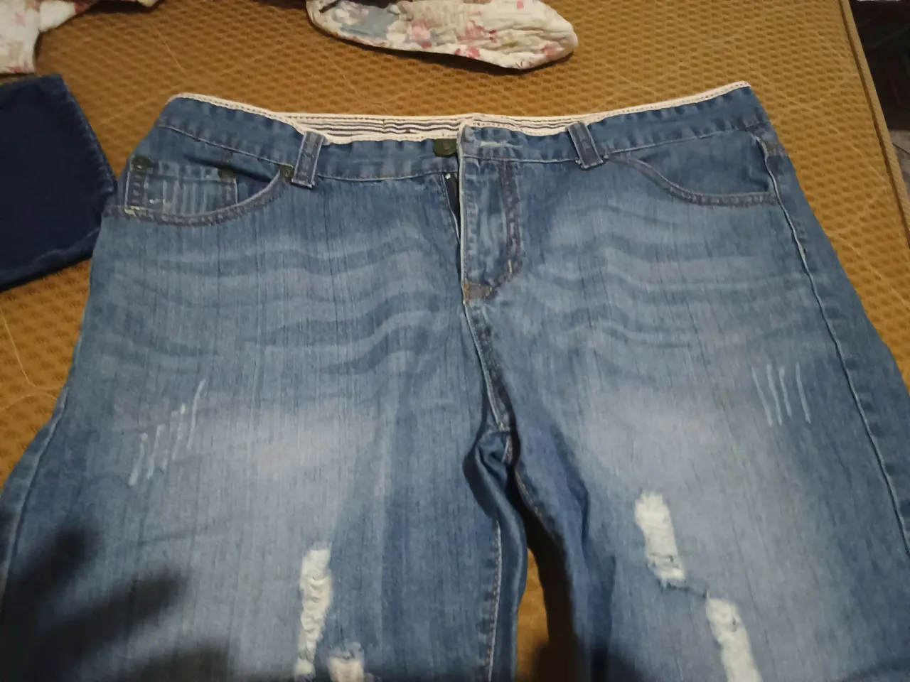 Bermuda Jeans Lewis Azul Destroyed