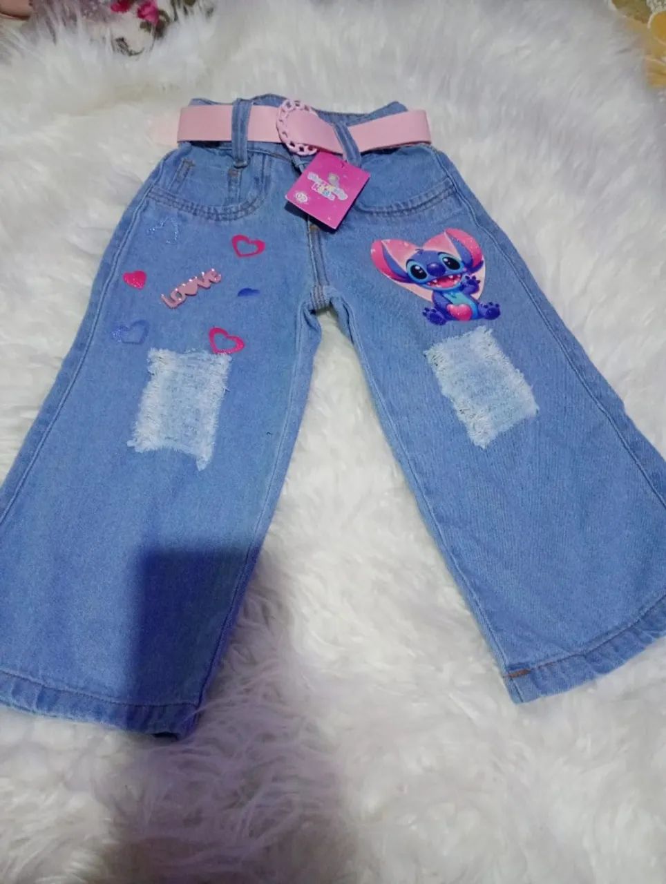 Calça Jeans Infantil Stitch